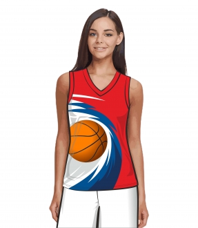 Баскетбольная майка 302 расцветка6 красная